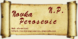 Novka Perošević vizit kartica